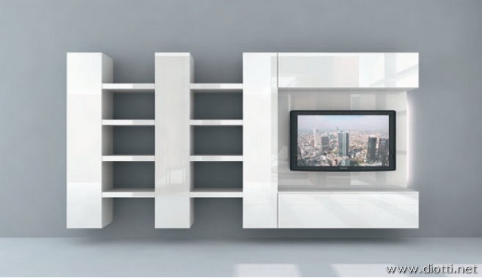 Day living room furniture PD12 glossy white